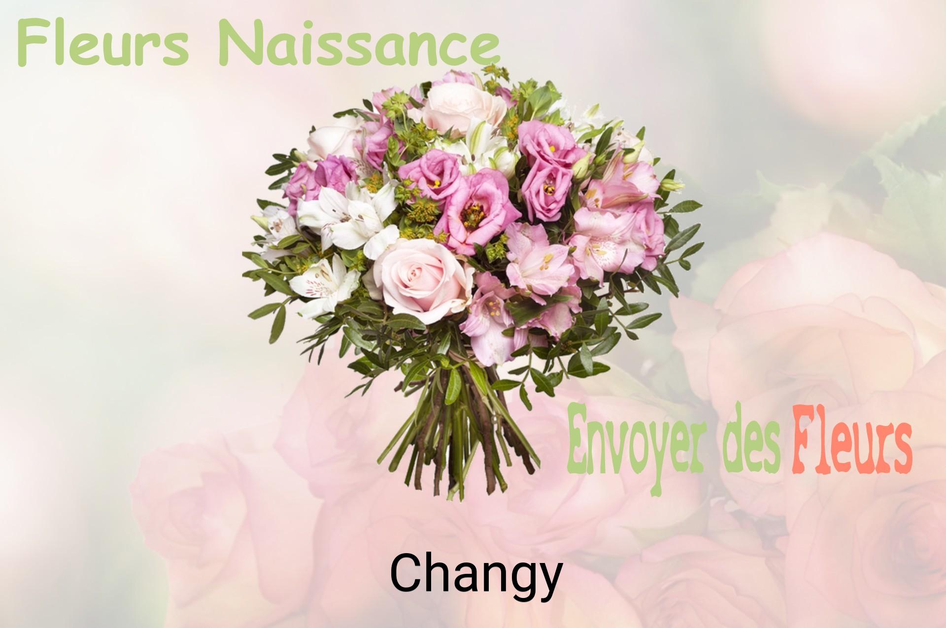 Bouquet de fleurs de naissance livré à Changy